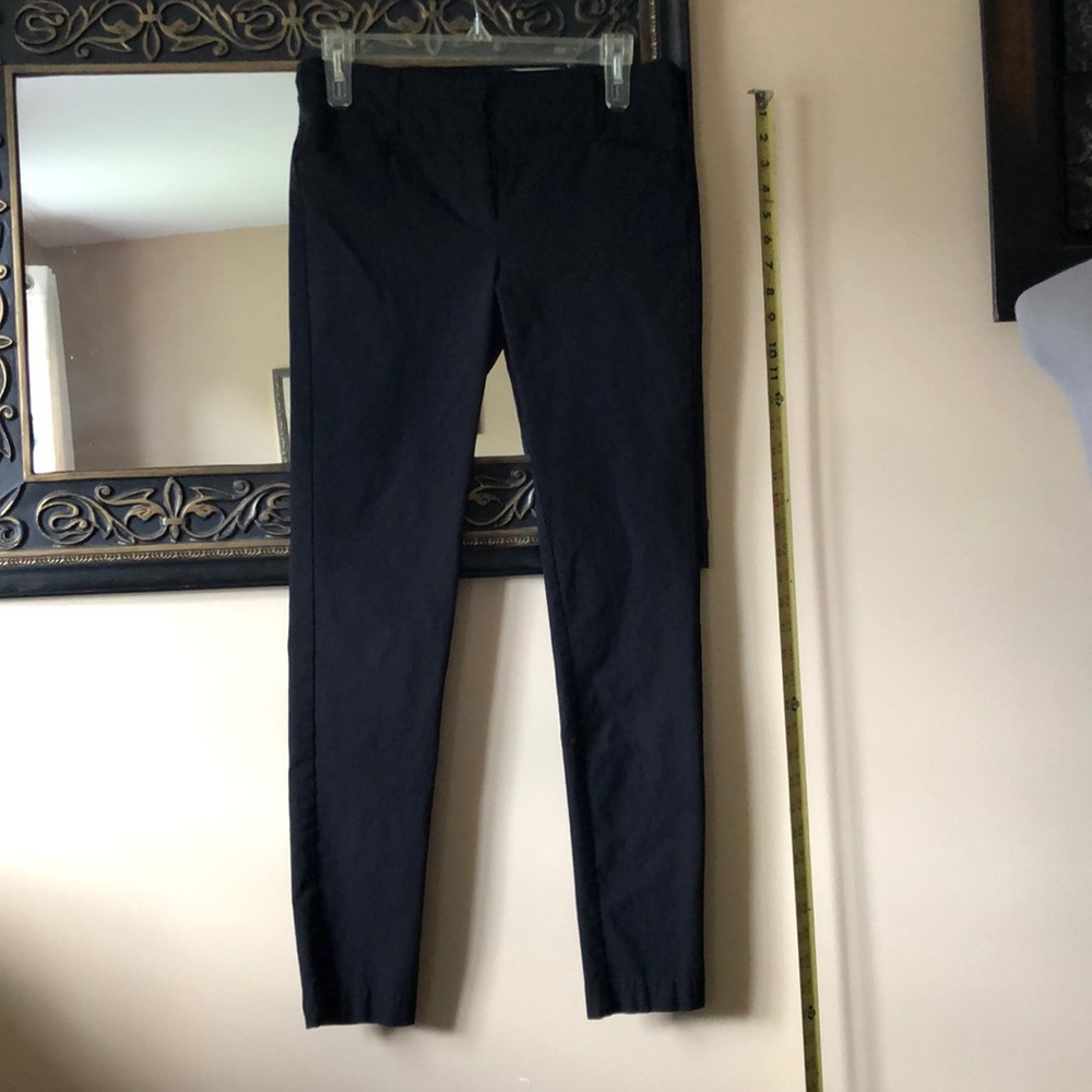 black stretchy pants straight legs